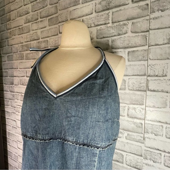 Old Navy Denim Halter Dress Y2K  Size 18 - Picture 8 of 12